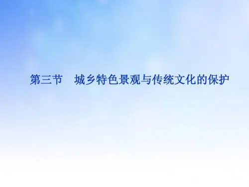 城乡特色景观与传统文化的保护PPT