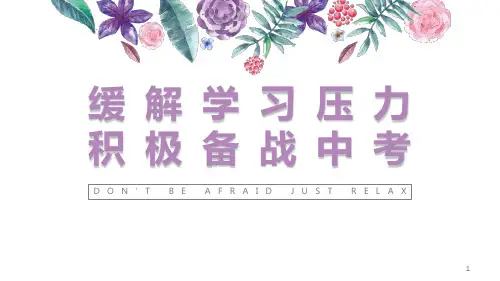 主题班会课件学会缓解学习压力