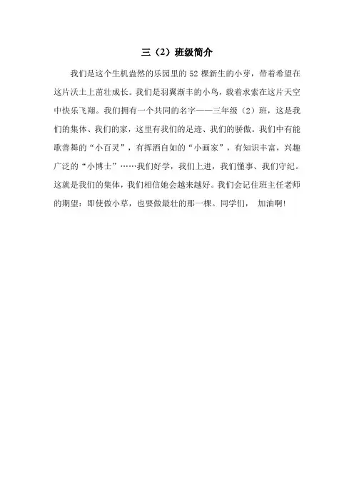 班级简介