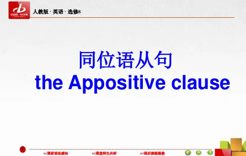 b8unit2 grammar-同位语从句 课件