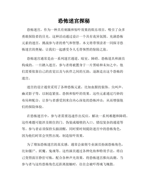 恐怖迷宫探秘
