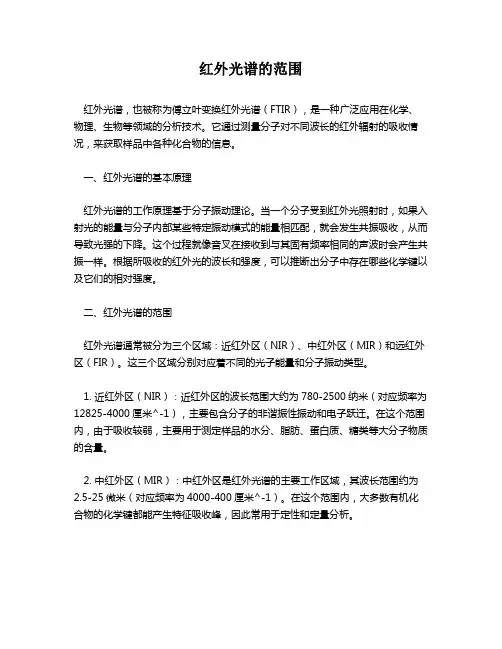 红外光谱的范围