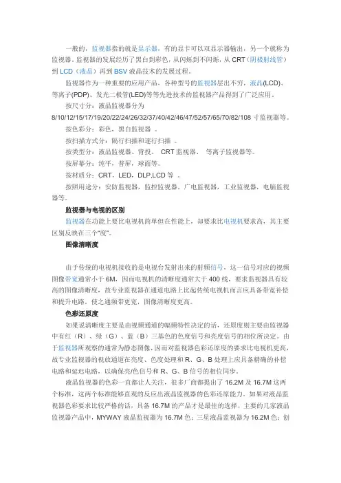 监视器的质料