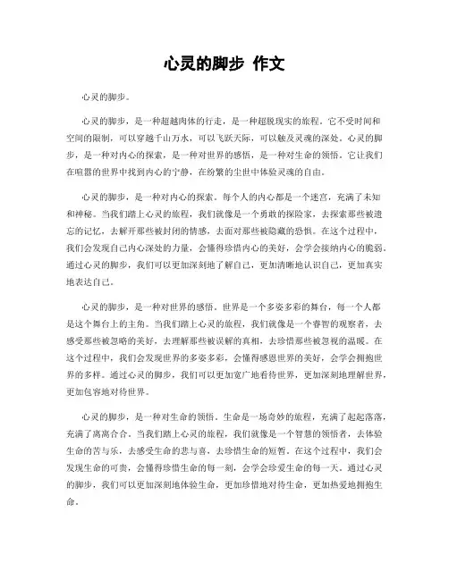 心灵的脚步 作文