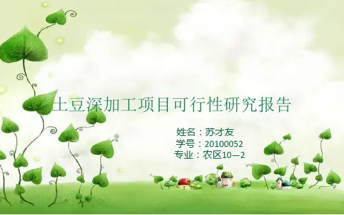 土豆深加工分析