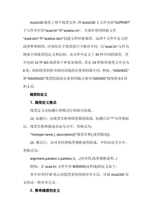 Autocad自定义线型设置