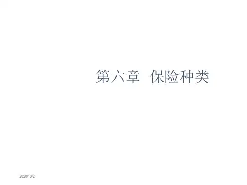保险经济学-第六章保险种类  教学课件