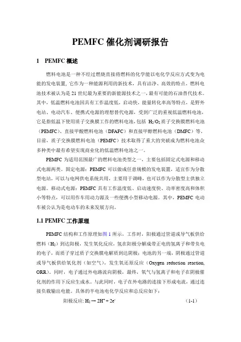 PEMFC催化剂调研报告