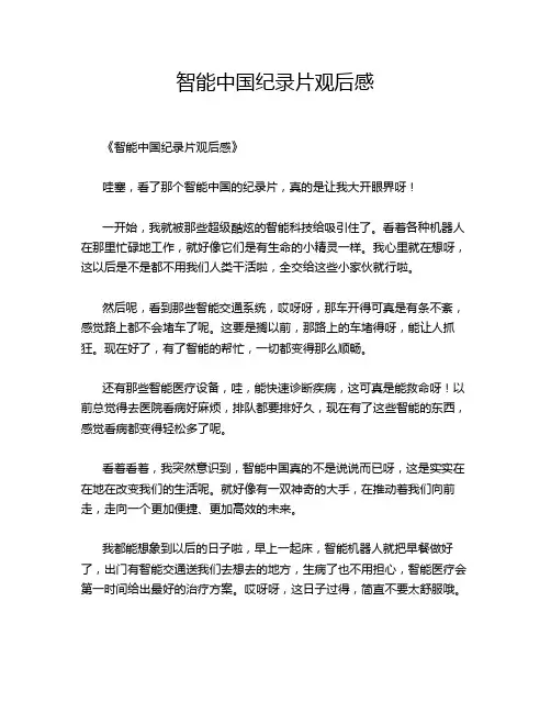 智能中国纪录片观后感