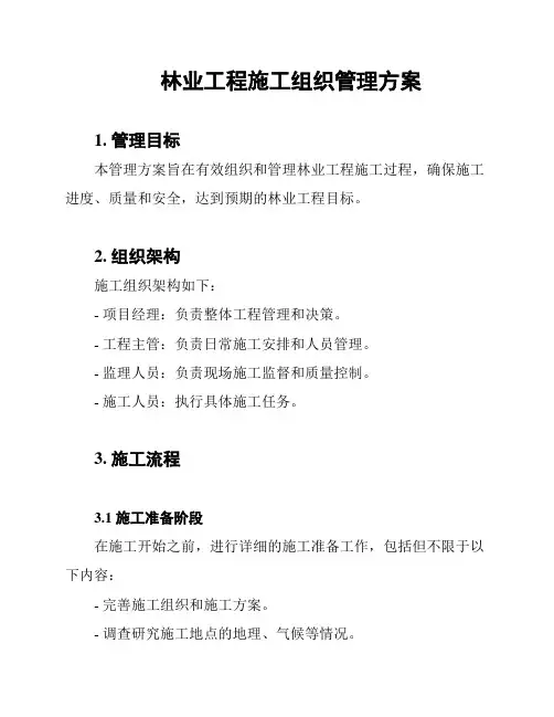林业工程施工组织管理方案