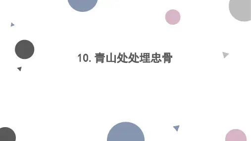 五年级语文10青山处处埋忠骨PPT优秀课件