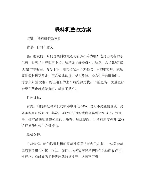 喂料机整改方案