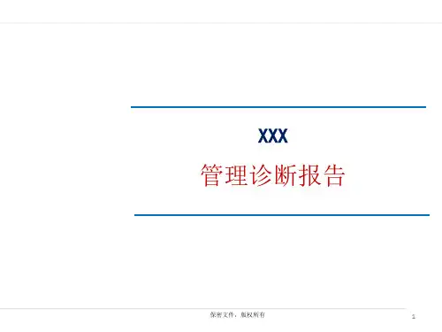 X公司管理诊断报告ppt课件