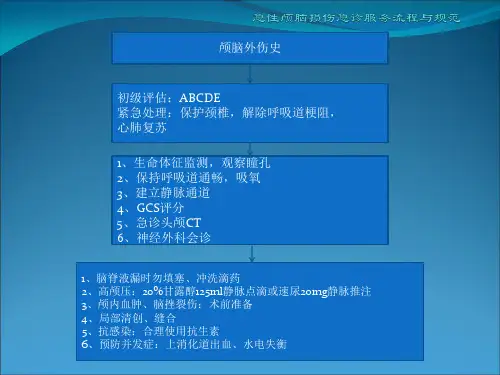急性颅脑损伤急诊服务流程与规范