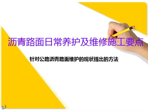 沥青路面日常养护及维修施工要点ppt140页