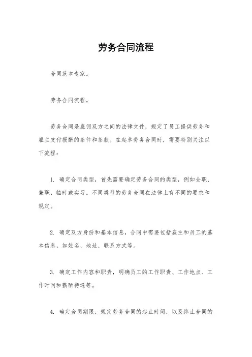 劳务合同流程