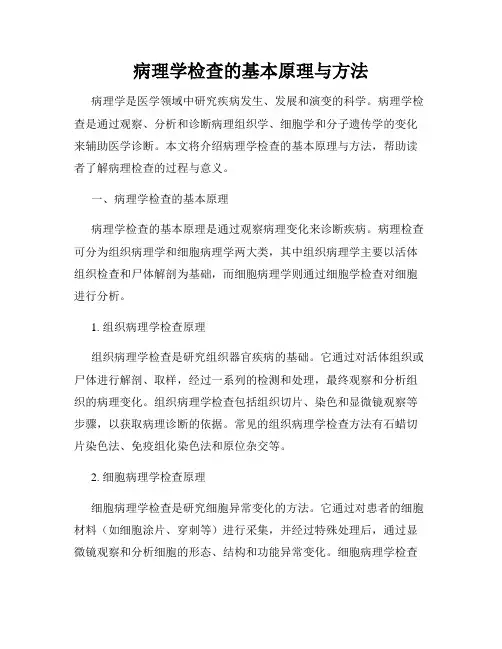 病理学检查的基本原理与方法