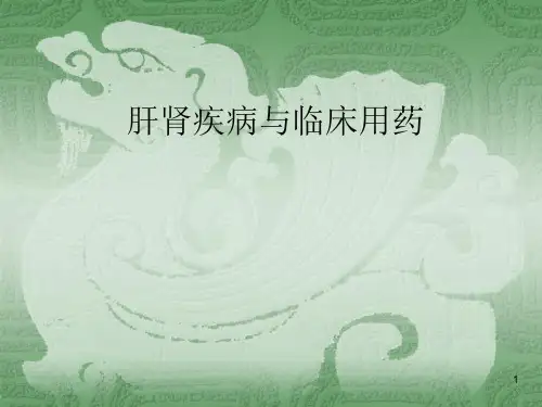 肝肾疾病与临床用药ppt课件