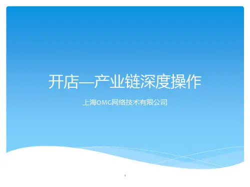 开店—产业链深度操作 PPT课件