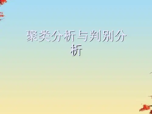 聚类分析与判别分析 