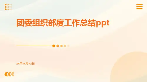 团委组织部度工作总结PPT