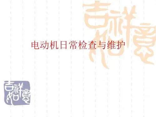 电动机日常检查与维护PPT课件