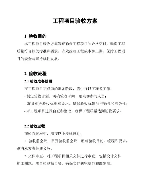 工程项目验收方案