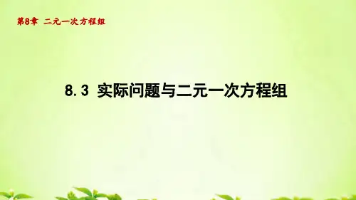 人教版七年级数学下册_8.3实际问题与二元一次方程组