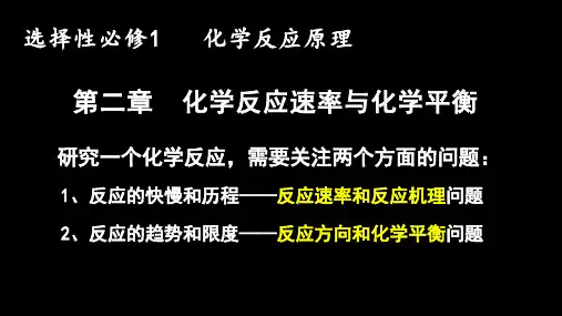 化学反应速率课件高二上学期化学人教版选择性必修1