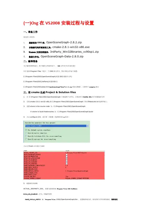 OSG+Qt+Ladybug在VS2008安装过程与设置