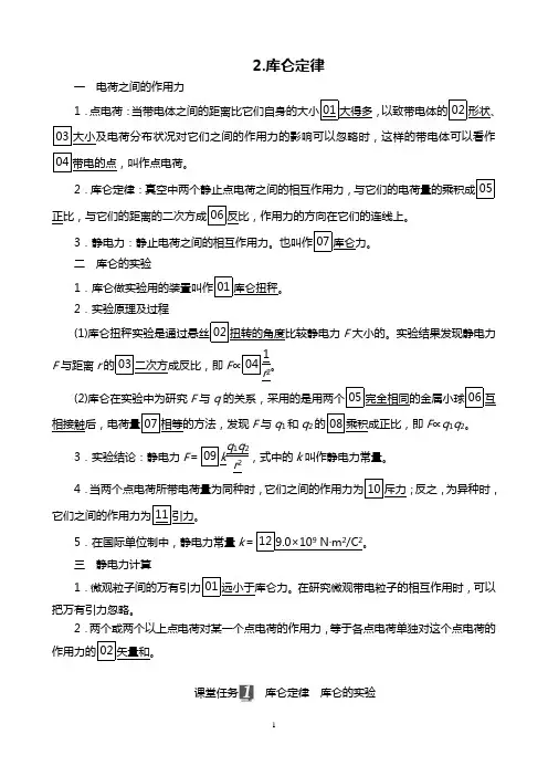 2.库仑定律