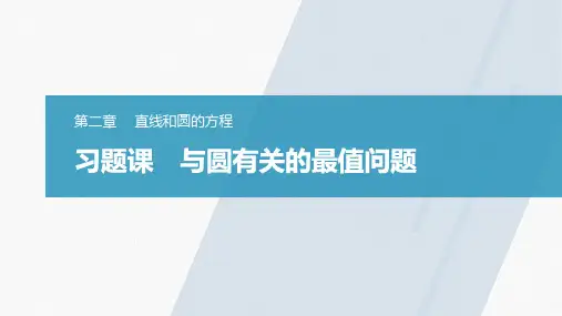 新高考数学人教版必修2课件第2章 习题课 与圆有关的最值问题