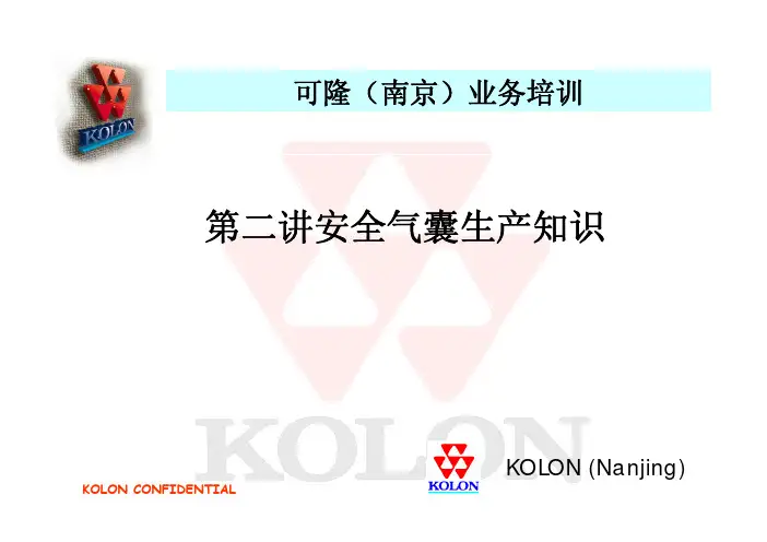 第二讲 安全气囊生产知识