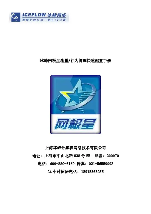 冰峰 NP 网关快速配置手册说明书