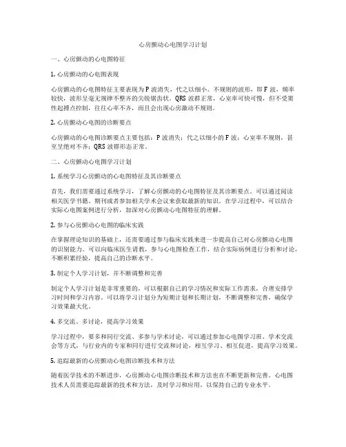 心房颤动心电图学习计划