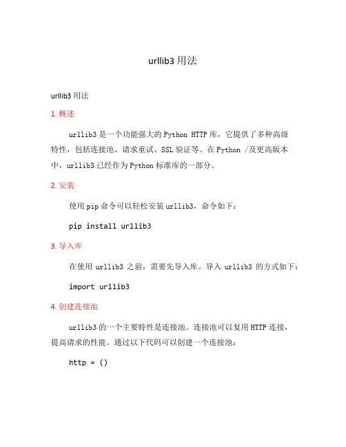 urllib3 用法