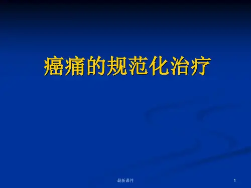 癌痛的规范化治疗专业课件PPT