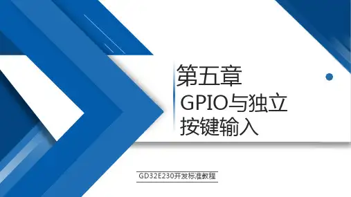 GD32E230开发标准教程【ch05】GPIO与独立按键输入 PPT课件