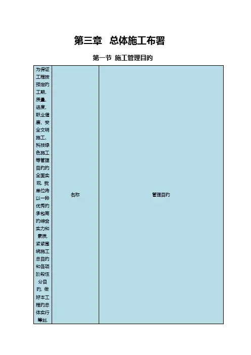 施工总体部署分析