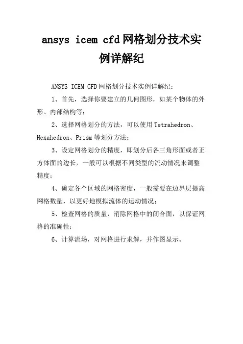 ansys icem cfd网格划分技术实例详解纪