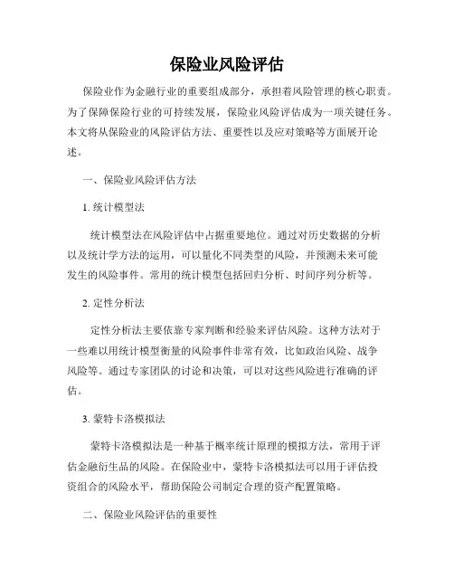 保险业风险评估