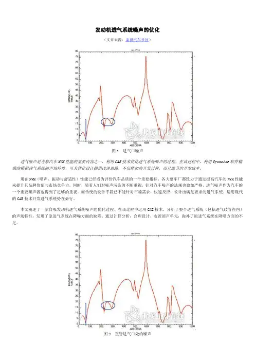 发动机进气系统噪声的优化