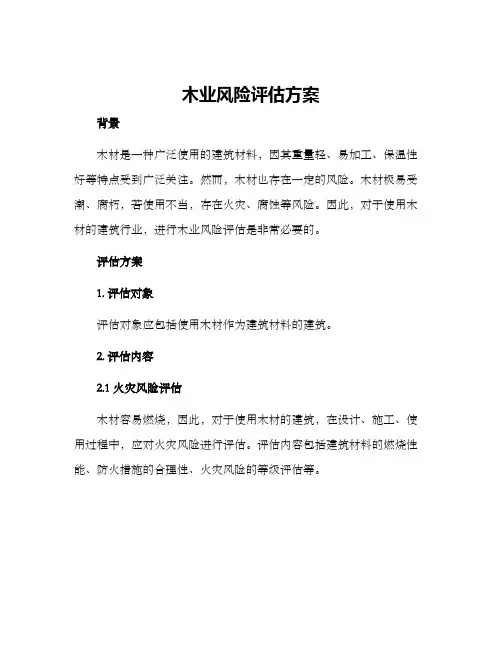 木业风险评估方案