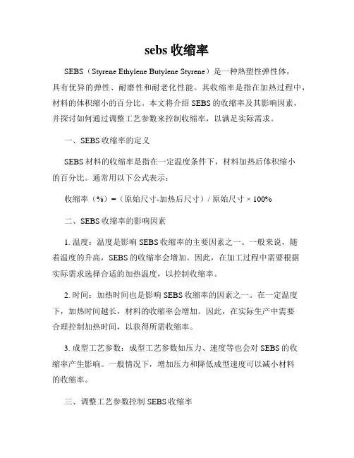 sebs 收缩率