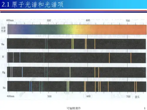 原子光谱项ppt课件