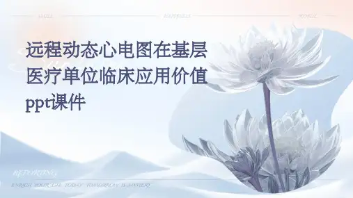 远程动态心电图在基层医疗单位临床应用价值PPT课件