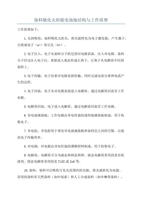 染料敏化太阳能电池地结构与工作原理