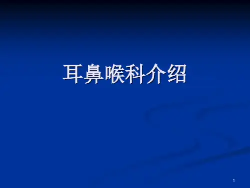耳鼻喉科介绍ppt课件