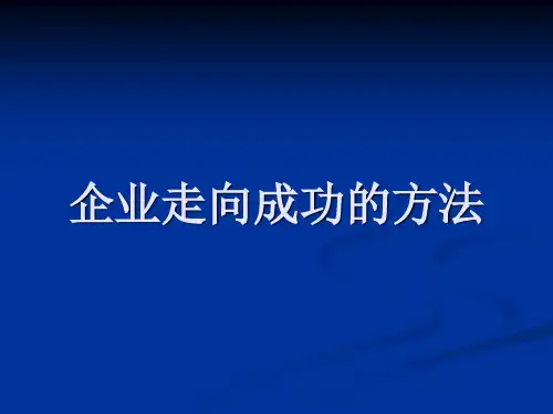 企业走向成功的方法