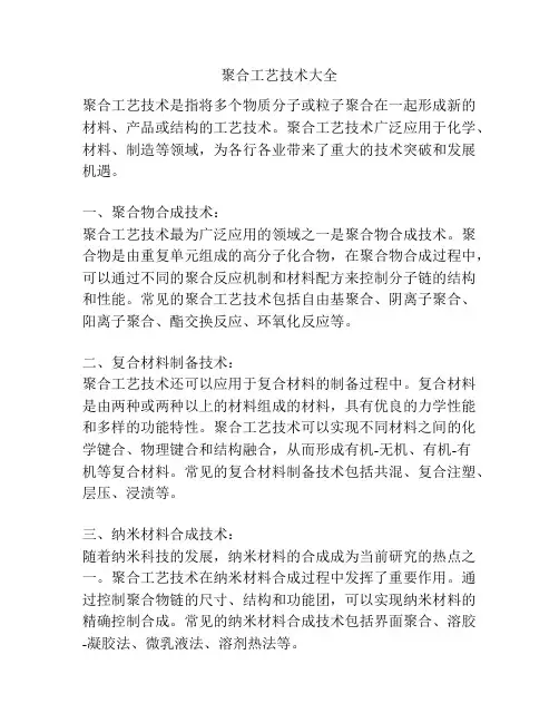 聚合工艺技术大全